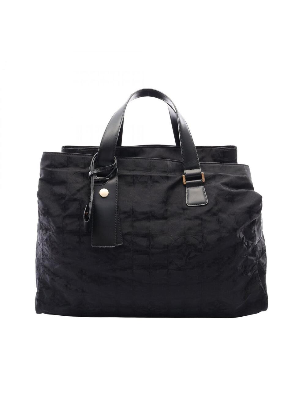 Chanel New Travel Line Hand Bag Leather #344571C12B